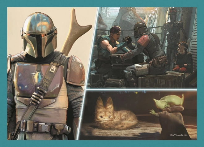 TREFL Puzzle Mandalorian a jeho svět 4v1 (35,48,54,70 dílků)
