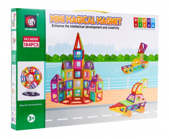 Magnetické kostky MEGA Sada 184 kusů