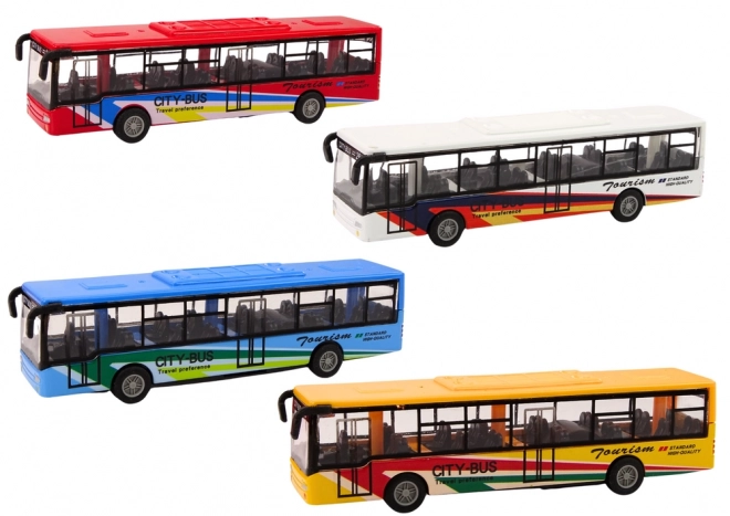 Kovový městský autobus s třecím pohonem 15cm