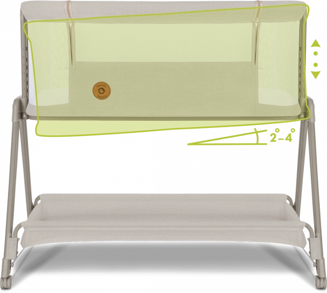 LIONELO Postýlka Luna 2v1 – Beige Sand