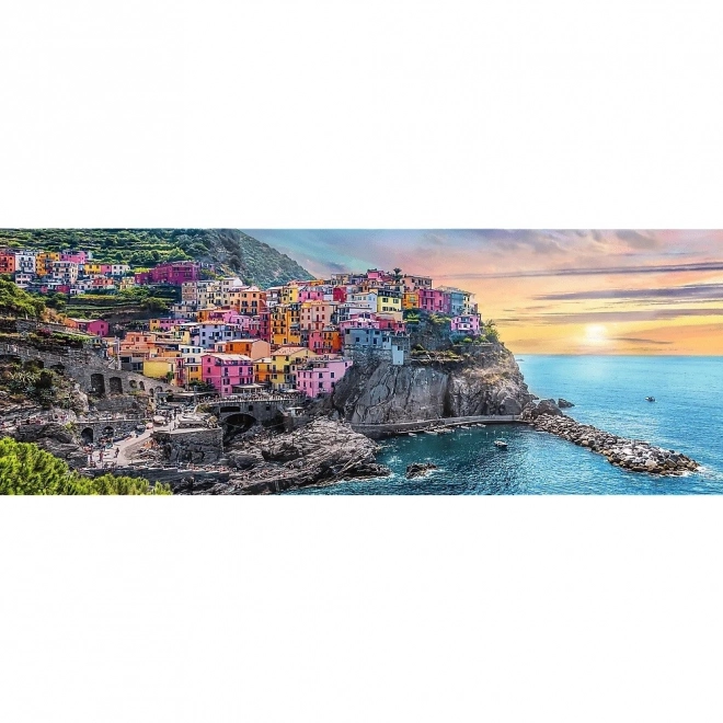 Panoramatické puzzle 500 dílků Vernazza při západu slunce, Itálie