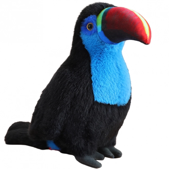 Plyšový pták Tukan maskot modrý 20 cm