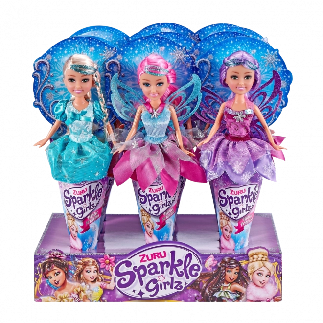 Princezna zimní Sparkle Girlz v kornoutku