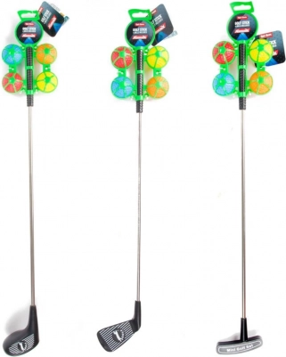 Dětská golfová sada – hůl a míčky (mix barev)