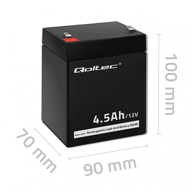 Akumulátor Qoltec AGM 12V 4.5Ah