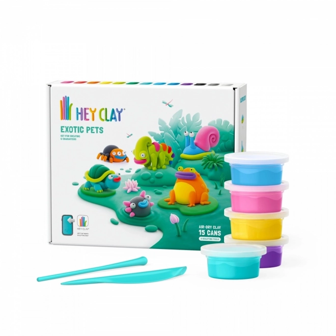 Hey Clay Exotic Animals 15 plechovek