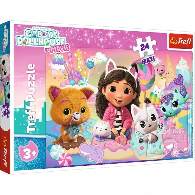 Puzzle 24 maxi – kocí svět GABBY TREFL