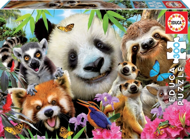 Puzzle Selfie Černookých Kamarádů 300 Dílů
