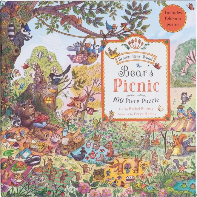 Galison Puzzle Medvědí piknikové puzzle 100 dílků