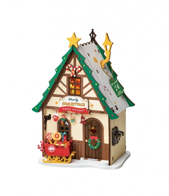 Miniatura domečku Svítící vánoční dům