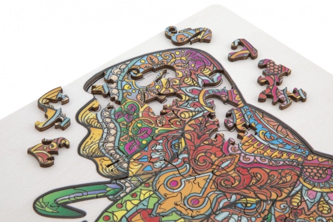 Obrysové dřevěné puzzle slon