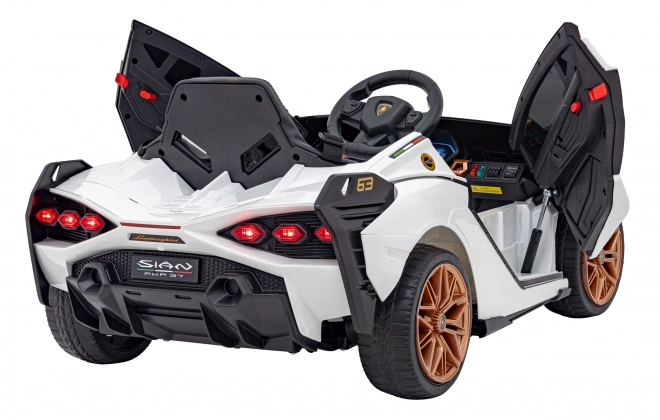 Lamborghini SIAN dětské auto na baterii s ovladačem – Bílé