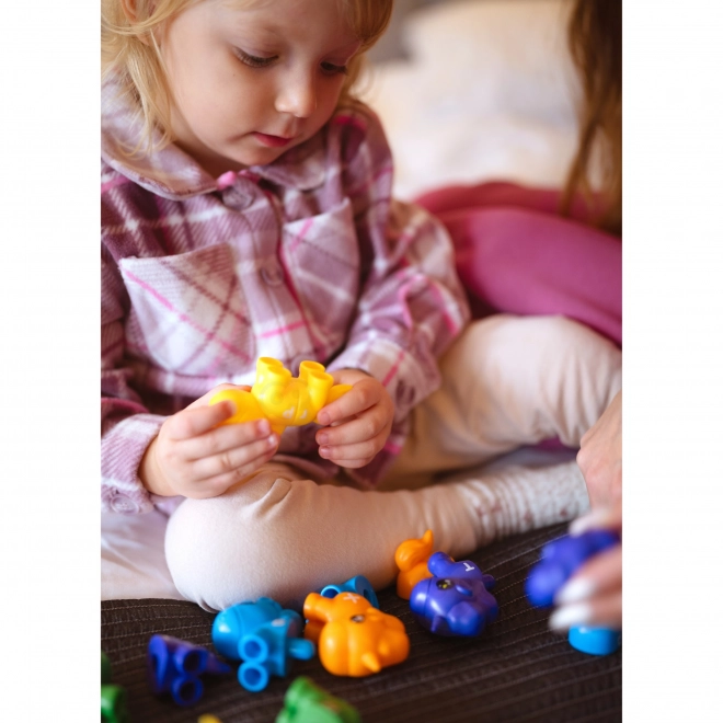 Montessori sada pro učení čísel a barev Jednorožci