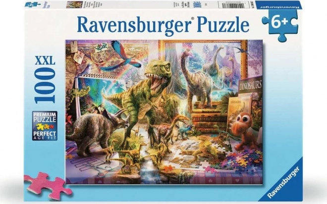 Puzzle RAVENSBURGER Dinosauři ožívají XXL 100 dílků