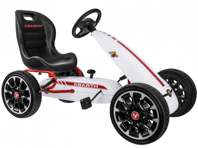 GOKART ABARTH na pedálech Velká měkká kola PA0167 – Bílá