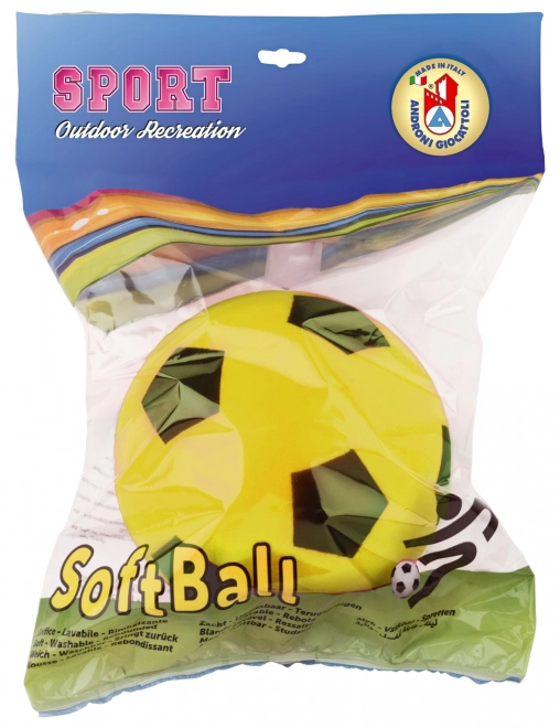 Androni Soft míč - průměr 19,4 cm, žlutý