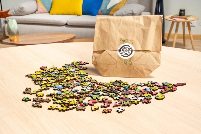 Dřevěné puzzle Divoká zahrada 500 dílků