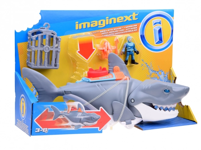 Mega útočný žralok Imaginext s pohyblivou čelistí
