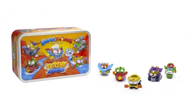 Superthings Sada figurek Extreme Riders v plechovce