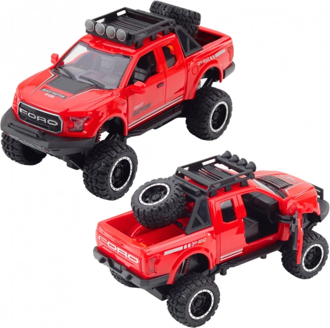 Terénní auto Raptor s otevíracími dveřmi, pohonem, světly a zvuky