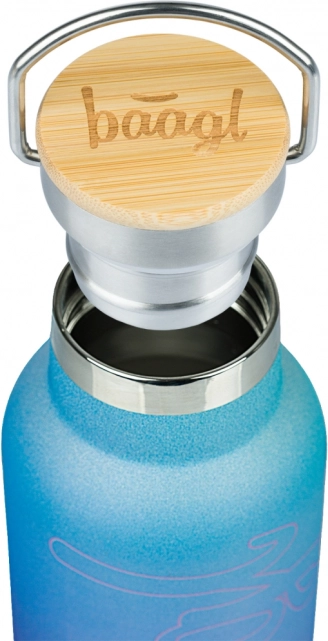Termoláhev s bambusovým víčkem BAAGL Gradient modro-fialová 500 ml