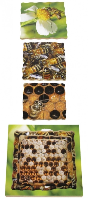 Just Jigsaws 600 Včela – dřevěné vrstvené puzzle