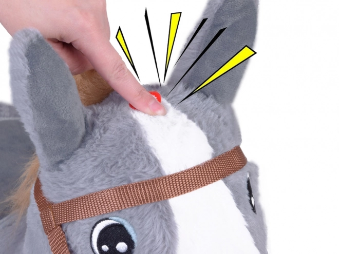 Plyšové hopsadlo koník šedý – Grey