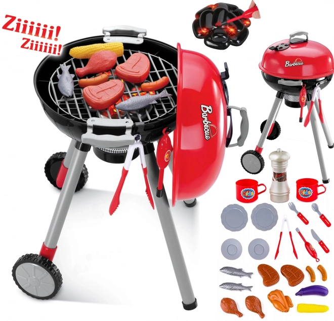 Dětský grill se světly a zvuky  na baterie