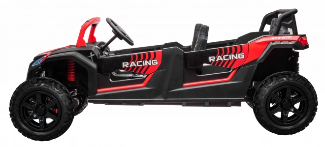 Čtyřmístná bugina ATV RACING UTV2000 s li-ion baterií – červená