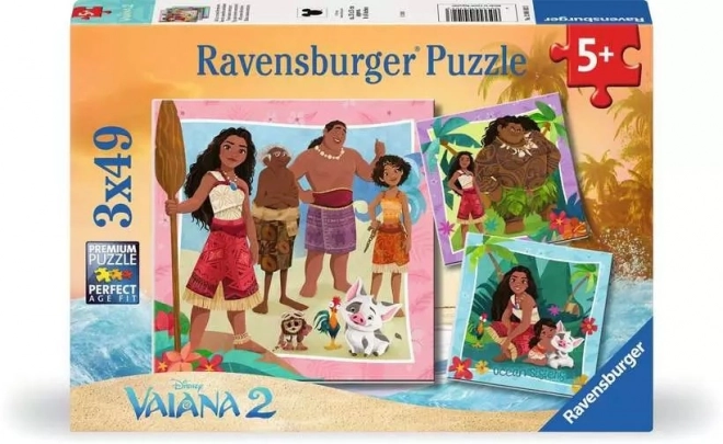 Puzzle Vaiana 2, 3x49 dílků