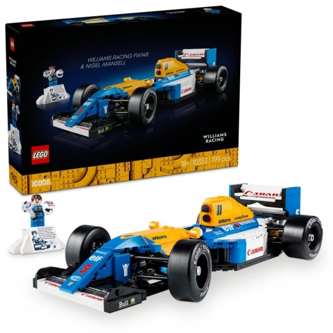 Kostky LEGO Icons Williams Racing FW14B a Nigel Mansell