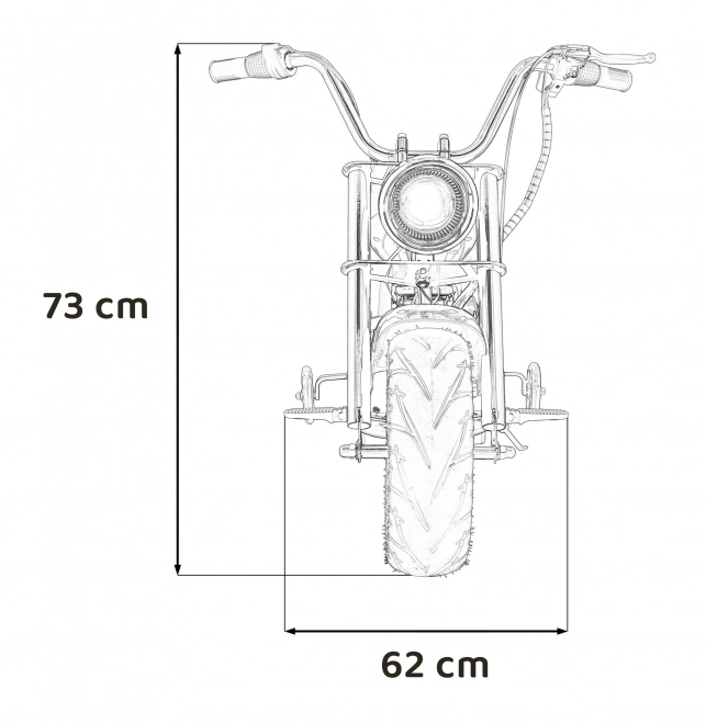 Chopper Warrior Červená motorka