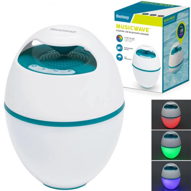 Přenosný plovoucí reproduktor Bestway MusicWave™ s Bluetooth a LED světlem