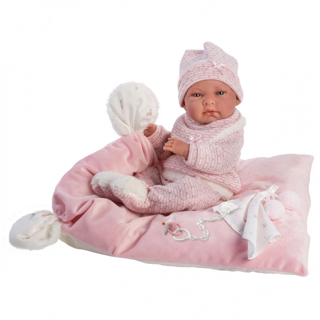 Llorens 73860 NEW BORN HOLČIČKA - realistická panenka miminko s celovinylovým tělem - 40 cm