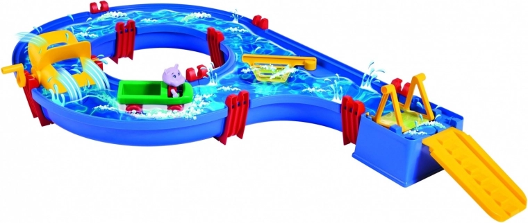 Interaktivní hra s proudem a zdymadly