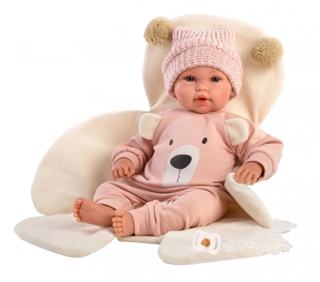 Llorens 63644 NEW BORN - realistická panenka miminko se zvuky a měkkým látkovým tělem - 36 cm