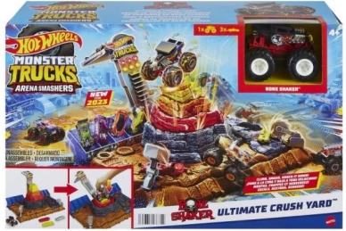 Hot Wheels Monster Trucks Arena Smashers – pyramida demoliční jízdy Bone Shaker