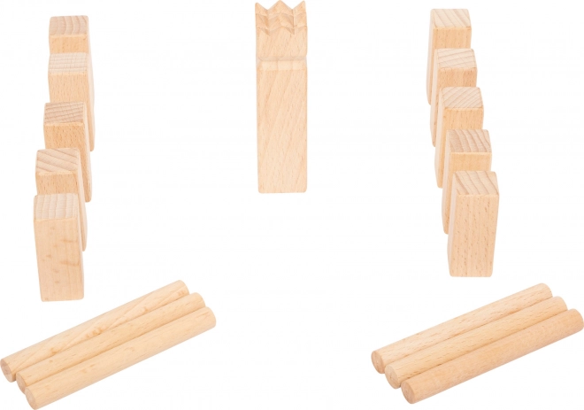 Malá Dřevěná Vikingská Hra Kubb Mini