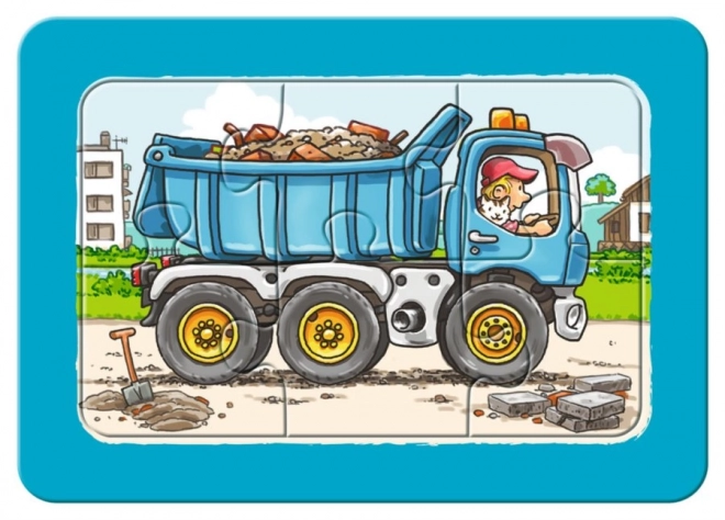 RAVENSBURGER Moje první puzzle Stavební stroje 3x6 dílků