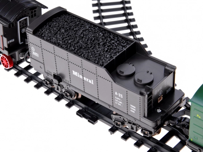 Elektrický vláček 185x99cm kouř se vypařuje zvukový efekt RC0622