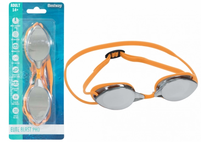 Zrcadlové plavecké brýle 21066 – Oranžové