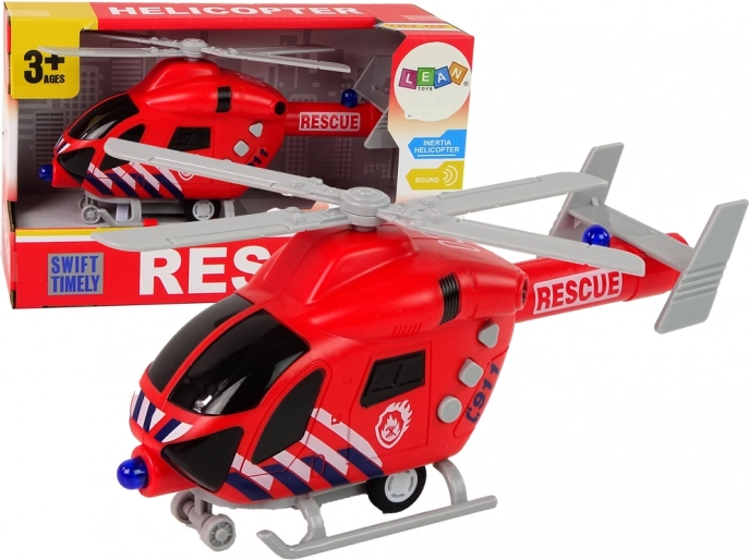 Záchranná helikoptéra s hlasem a světly