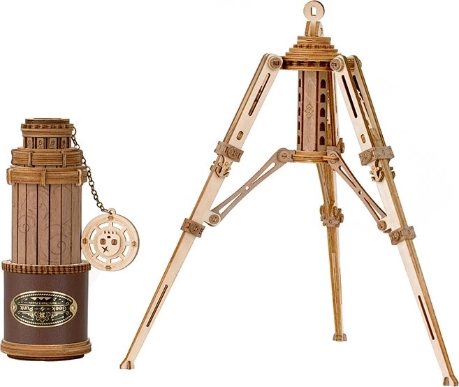 ROBOTIME Rokr Dřevěný Model Monokulárního Dalekohledu