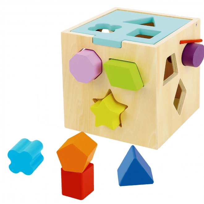 Dřevěná kostka s tvary TOOKY TOY