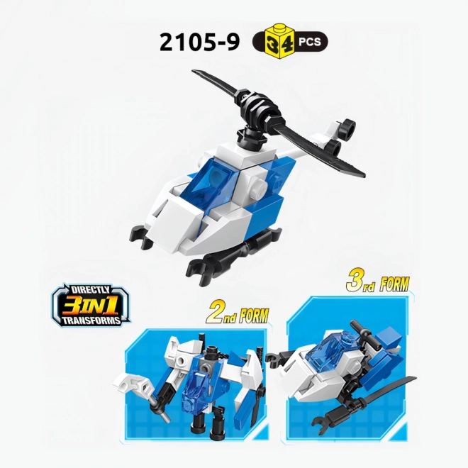 Qman Stavebnice Policejní Inženýrský Tým 3v1