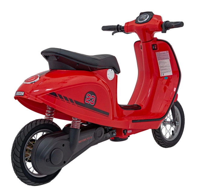 Dětský elektrický skútr Retro Červený 23