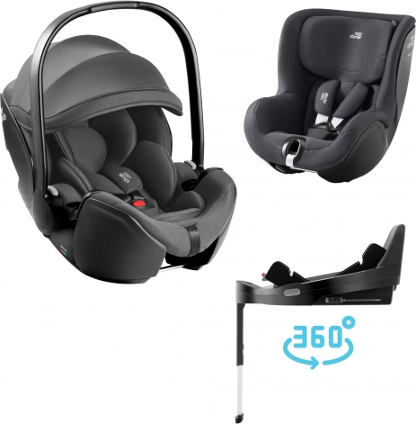 Autosedačkový set Britax Römer Baby-Safe Pro Classic + Vario Base 5Z + Dualfix 5Z Classic, Deep Grey