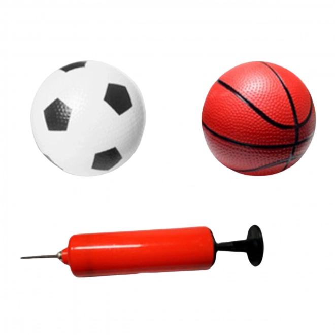 Woopie sportovní set 2v1 basketbal a fotbalová branka