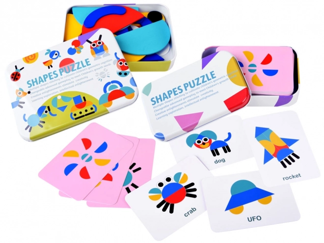 Dřevěná skládačka Montessori Tangram