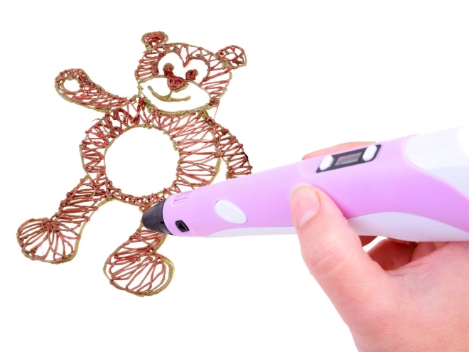 Magické 3D pero s náplněmi – Růžová